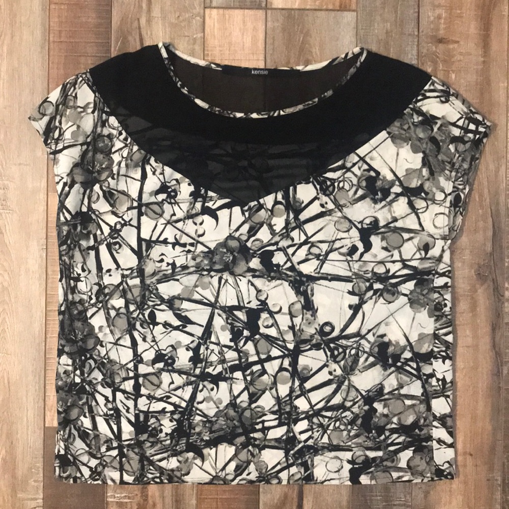 🌟Kensie Boxy Printed Blouse🌟